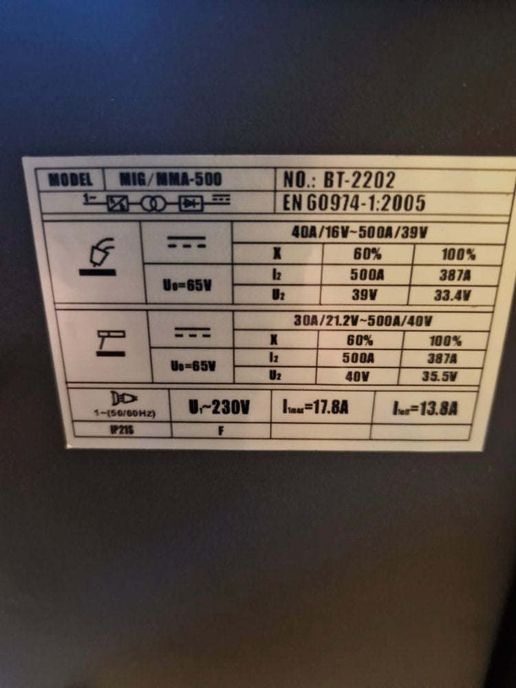 BullTek Inverter Ηλεκτροκόλληση MIG / MMA / Lift TIG 3 σε 1