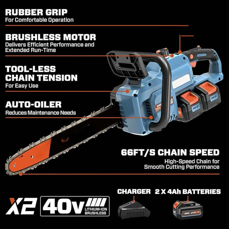 Αλυσοπρίονο Μπαταρίας Brushless 40V (2x20V)